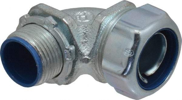 Thomas & Betts - 3/4" Trade, Malleable Iron Threaded Angled Liquidtight Conduit Connector - Insulated - Americas Industrial Supply