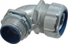 Thomas & Betts - 1" Trade, Malleable Iron Threaded Angled Liquidtight Conduit Connector - Insulated - Americas Industrial Supply