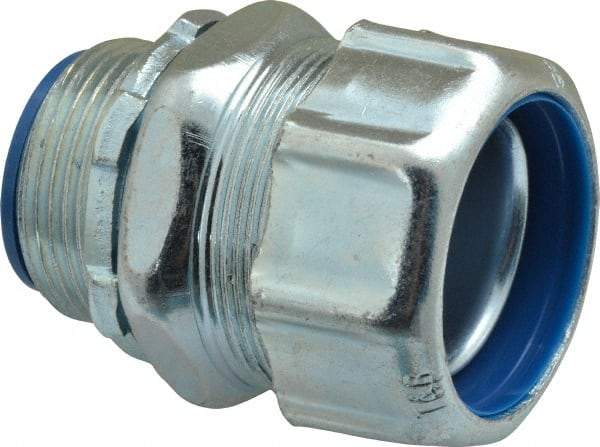 Thomas & Betts - 1-1/4" Trade, Steel Threaded Straight Liquidtight Conduit Connector - Noninsulated - Americas Industrial Supply