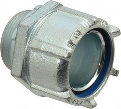 Thomas & Betts - 1-1/2" Trade, Steel Threaded Straight Liquidtight Conduit Connector - Noninsulated - Americas Industrial Supply