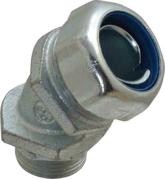 Thomas & Betts - 3/4" Trade, Malleable Iron Threaded Angled Liquidtight Conduit Connector - Noninsulated - Americas Industrial Supply