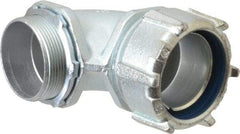 Thomas & Betts - 2" Trade, Malleable Iron Threaded Angled Liquidtight Conduit Connector - Noninsulated - Americas Industrial Supply