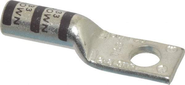 Thomas & Betts - 3-2 AWG Noninsulated Compression Connection Square Ring Terminal - 5/16" Stud, 2.03" OAL x 0.59" Wide, Tin Plated Copper Contact - Americas Industrial Supply