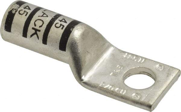 Thomas & Betts - 2/0 AWG Noninsulated Compression Connection Square Ring Terminal - 3/8" Stud, 2.28" OAL x 0.83" Wide, Tin Plated Copper Contact - Americas Industrial Supply