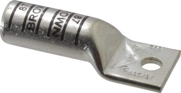 Thomas & Betts - 500 kcmil Wire Noninsulated Compression Connection Square Ring Terminal - 1/2" Stud, 4-1/4" OAL x 1.61" Wide, Tin Plated Copper Contact - Americas Industrial Supply