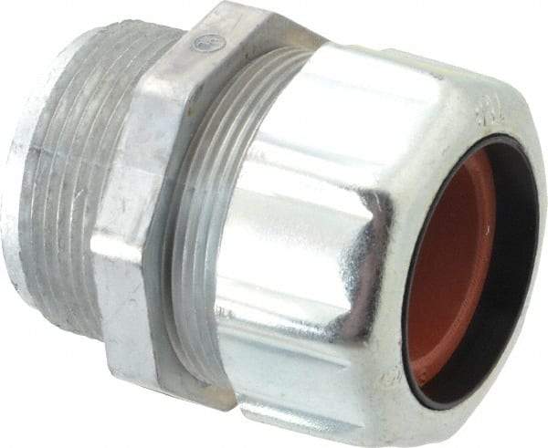 Thomas & Betts - 1 to 1-3/16" Cable Capacity, Liquidtight, Straight Strain Relief Cord Grip - 1-1/2 NPT Thread, 3-1/16" Long, Zinc - Americas Industrial Supply