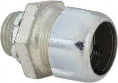 Thomas & Betts - 1/2" Trade, Malleable Iron Compression Straight Rigid/Intermediate (IMC) Conduit Connector - Noninsulated - Americas Industrial Supply