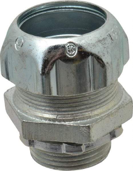 Thomas & Betts - 3/4" Trade, Malleable Iron Compression Straight Rigid/Intermediate (IMC) Conduit Connector - Noninsulated - Americas Industrial Supply