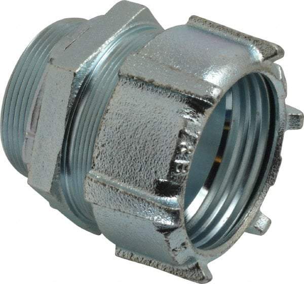 Thomas & Betts - 2" Trade, Malleable Iron Compression Straight Rigid/Intermediate (IMC) Conduit Connector - Noninsulated - Americas Industrial Supply