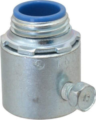 Thomas & Betts - 1/2" Trade, Steel Set Screw Straight Rigid/Intermediate (IMC) Conduit Connector - Insulated - Americas Industrial Supply