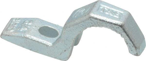 Thomas & Betts - 3/4" Pipe, Steel, Hot Dipped Galvanized" Pipe or Conduit Strap - 1/4" Bolt, 1 Mounting Hole - Americas Industrial Supply