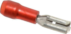 Thomas & Betts - 22 to 18 AWG, Nylon, Partially Insulated, Female Wire Disconnect - 0.11 Inch Wide Tab, Red, RoHS Compliant, UL 94 V-2 - Americas Industrial Supply