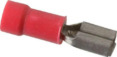 Thomas & Betts - 22 to 18 AWG, Vinyl, Fully Insulated, Female Wire Disconnect - 3/16 Inch Wide Tab, Red, CSA Certified, RoHS Compliant, UL 94 V-0, UL File E66716, UL Listed - Americas Industrial Supply