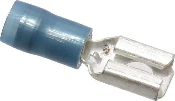 Thomas & Betts - 16 to 14 AWG, Nylon, Fully Insulated, Female Wire Disconnect - 1/4 Inch Wide Tab, Blue, CSA Certified, RoHS Compliant, UL 94 V-2, UL File E66716, UL Listed - Americas Industrial Supply