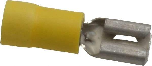 Thomas & Betts - 12 to 10 AWG, Vinyl, Fully Insulated, Female Wire Disconnect - 1/4 Inch Wide Tab, Yellow, CSA Certified, RoHS Compliant, UL 94 V-0, UL File E66716, UL Listed - Americas Industrial Supply