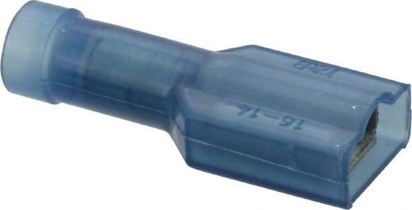 Thomas & Betts - 16 to 14 AWG, Nylon, Fully Insulated, Female Wire Disconnect - 1/4 Inch Wide Tab, Blue, CSA Certified, RoHS Compliant, UL 94 V-2, UL File E66716, UL Listed - Americas Industrial Supply