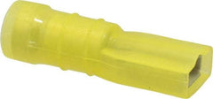 Thomas & Betts - 12 to 10 AWG, Nylon, Fully Insulated, Female Wire Disconnect - 1/4 Inch Wide Tab, Yellow, CSA Certified, RoHS Compliant, UL 94 V-2, UL File E66716, UL Listed - Americas Industrial Supply