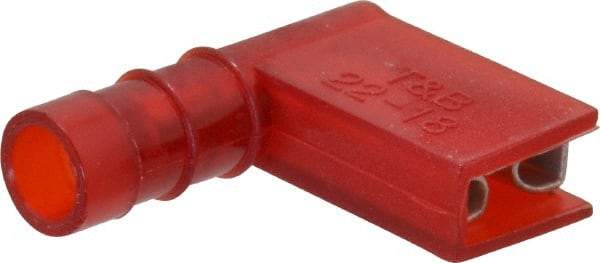 Thomas & Betts - 22 to 18 AWG, Nylon, Fully Insulated, Female Wire Disconnect - 1/4 Inch Wide Tab, Red, CSA Certified, RoHS Compliant, UL 94 V-2, UL File E66716, UL Listed - Americas Industrial Supply