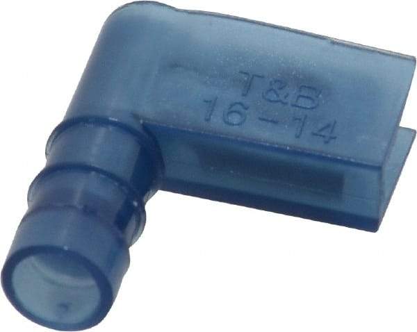 Thomas & Betts - 16 to 14 AWG, Nylon, Fully Insulated, Female Wire Disconnect - 1/4 Inch Wide Tab, Blue, CSA Certified, RoHS Compliant, UL 94 V-2, UL File E66716, UL Listed - Americas Industrial Supply