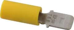 Thomas & Betts - 12 to 10 AWG, Vinyl, Fully Insulated, Male Wire Disconnect - 1/4 Inch Wide Tab, Yellow, CSA Certified, RoHS Compliant, UL 94 V-0, UL File E66716, UL Listed - Americas Industrial Supply