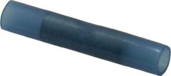 Thomas & Betts - 16 to 14 AWG Compatible, Nylon Fully Insulated, Crimp-On Butt Splice Terminal - 2 Wire Entries, Copper Contacts, Tin Contact Plating, 1.19" OAL, Blue - Americas Industrial Supply