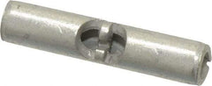 Thomas & Betts - 22 to 18 AWG Compatible, Noninsulated, Crimp-On Butt Splice Terminal - 2 Wire Entries, Copper Contacts, Tin Contact Plating, 0.62" OAL, Red - Americas Industrial Supply