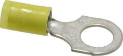 Thomas & Betts - 12-10 AWG Partially Insulated Crimp Connection D Shaped Ring Terminal - 5/16" Stud, 1.21" OAL x 0.53" Wide, Tin Plated Copper Contact - Americas Industrial Supply