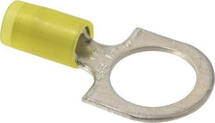 Thomas & Betts - 12-10 AWG Partially Insulated Crimp Connection D Shaped Ring Terminal - 1/2" Stud, 1.37" OAL x 0.72" Wide, Tin Plated Copper Contact - Americas Industrial Supply