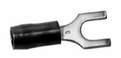 Thomas & Betts - #8 Stud, 22 to 16 AWG Compatible, Partially Insulated, Crimp Connection, Locking Fork Terminal - Americas Industrial Supply