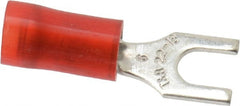 Thomas & Betts - #6 Stud, 22 to 16 AWG Compatible, Partially Insulated, Crimp Connection, Standard Fork Terminal - Americas Industrial Supply