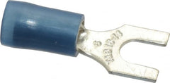 Thomas & Betts - #6 Stud, 18 to 14 AWG Compatible, Partially Insulated, Crimp Connection, Standard Fork Terminal - Americas Industrial Supply