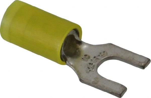 Thomas & Betts - #10 Stud, 12 to 10 AWG Compatible, Partially Insulated, Crimp Connection, Standard Fork Terminal - Americas Industrial Supply