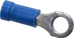 Thomas & Betts - 18-14 AWG Partially Insulated Crimp Connection D Shaped Ring Terminal - #10 Stud, 0.97" OAL x 0.31" Wide, Tin Plated Copper Contact - Americas Industrial Supply