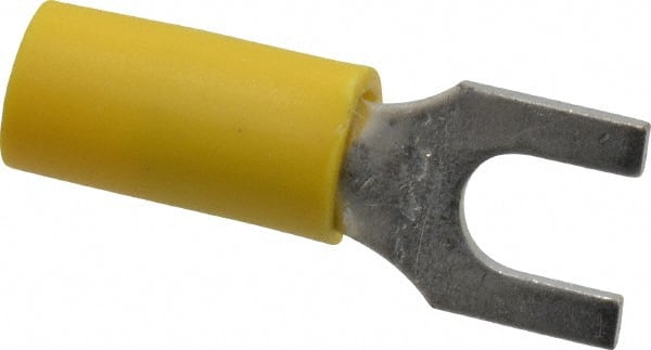 Thomas & Betts - #10 Stud, 12 to 10 AWG Compatible, Partially Insulated, Crimp Connection, Standard Fork Terminal - Americas Industrial Supply