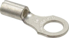 Thomas & Betts - 18-14 AWG Noninsulated Crimp Connection D Shaped Ring Terminal - #10 Stud, 3/4" OAL x 0.31" Wide, Tin Plated Copper Contact - Americas Industrial Supply