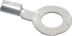 Thomas & Betts - 18-14 AWG Noninsulated Crimp Connection D Shaped Ring Terminal - 1/4" Stud, 0.93" OAL x 1/2" Wide, Tin Plated Copper Contact - Americas Industrial Supply