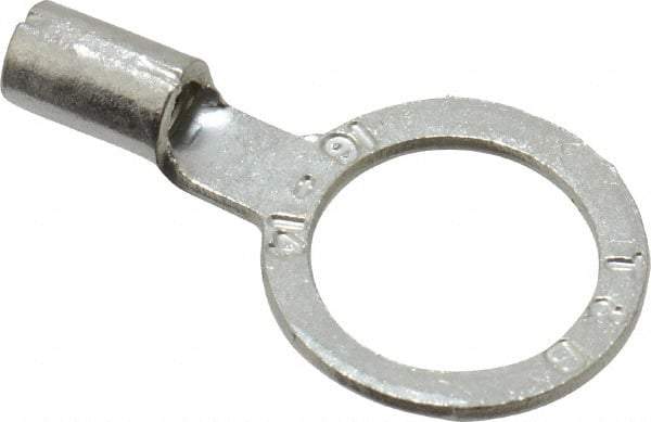 Thomas & Betts - 18-14 AWG Noninsulated Crimp Connection D Shaped Ring Terminal - 3/8" Stud, 0.96" OAL x 0.54" Wide, Tin Plated Copper Contact - Americas Industrial Supply