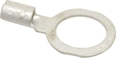 Thomas & Betts - 12-10 AWG Noninsulated Crimp Connection D Shaped Ring Terminal - 1/2" Stud, 1.21" OAL x 0.72" Wide, Tin Plated Copper Contact - Americas Industrial Supply