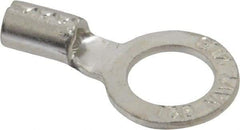 Thomas & Betts - 8 AWG Noninsulated Crimp Connection Circular Ring Terminal - 1/2" Stud, 1.49" OAL x 0.82" Wide, Tin Plated Copper Contact - Americas Industrial Supply