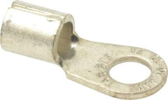 Thomas & Betts - 4 AWG Noninsulated Crimp Connection Circular Ring Terminal - 5/16" Stud, 1.35" OAL x 0.6" Wide, Tin Plated Copper Contact - Americas Industrial Supply