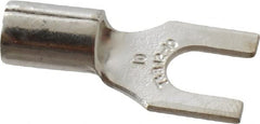 Thomas & Betts - #10 Stud, 12 to 10 AWG Compatible, Noninsulated, Crimp Connection, Standard Fork Terminal - Americas Industrial Supply