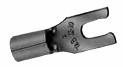 Thomas & Betts - #8 Stud, 12 to 10 AWG Compatible, Noninsulated, Crimp Connection, Locking Fork Terminal - Americas Industrial Supply