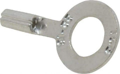 Thomas & Betts - 22-16 AWG Noninsulated Crimp Connection D Shaped Ring Terminal - 1/4" Stud, 0.92" OAL x 1/2" Wide, Tin Plated Copper Contact - Americas Industrial Supply