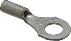 Thomas & Betts - 22-16 AWG Noninsulated Crimp Connection D Shaped Ring Terminal - #8 Stud, 3/4" OAL x 0.31" Wide, Tin Plated Copper Contact - Americas Industrial Supply