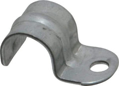 Thomas & Betts - 1/2" Pipe, Steel, Zinc Plated" Pipe or Conduit Strap - 1 Mounting Hole - Americas Industrial Supply