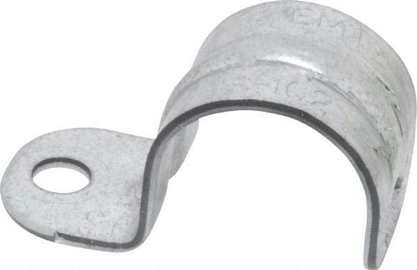 Thomas & Betts - 3/4" Pipe, Steel, Zinc Plated" Pipe or Conduit Strap - 1 Mounting Hole - Americas Industrial Supply