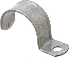 Thomas & Betts - 2" Pipe, Steel, Zinc Plated" Pipe or Conduit Strap - 1 Mounting Hole - Americas Industrial Supply