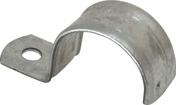 Thomas & Betts - 1-1/4" Pipe, Steel, Zinc Plated" Pipe or Conduit Strap - 1 Mounting Hole - Americas Industrial Supply