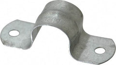 Thomas & Betts - 1/2 Pipe, Steel, Zinc Plated Pipe or Conduit Strap - 2 Mounting Holes - Americas Industrial Supply