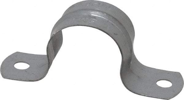 Thomas & Betts - 1 Pipe, Steel, Zinc Plated Pipe or Conduit Strap - 2 Mounting Holes - Americas Industrial Supply